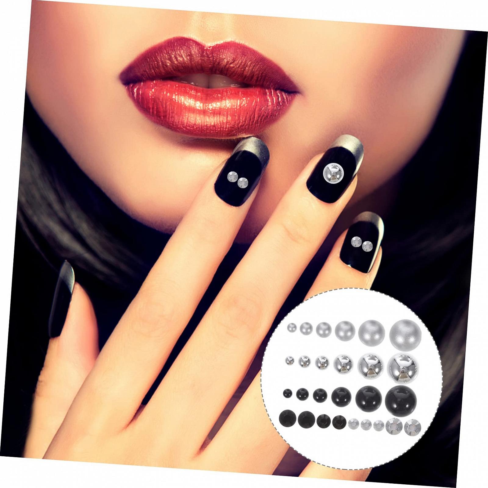 Стрази для нігтів Nolitoy, півколо, смола, плоска задня частина, багатофункціональні прикраси, фото №4