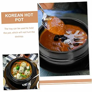 Кастрюля Toyvian Bibimbap керамическая круглая с термостойким подносом synthetic.ua - Фото 1