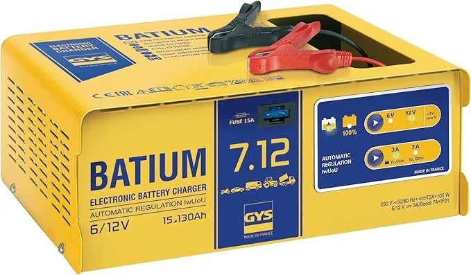 Зарядний пристрій GYS BATIUM 7.12 6/12V 15-130AH Жовтий, фото №1 Зарядний пристрій GYS BATIUM 7.12 6/12V 15-130AH Жовтий, фото №1