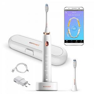 Зубна щітка звукова Concept ZK5000 з додатком Perfect Smile та зарядкою, дорожній футляр, біла - Фото 1
