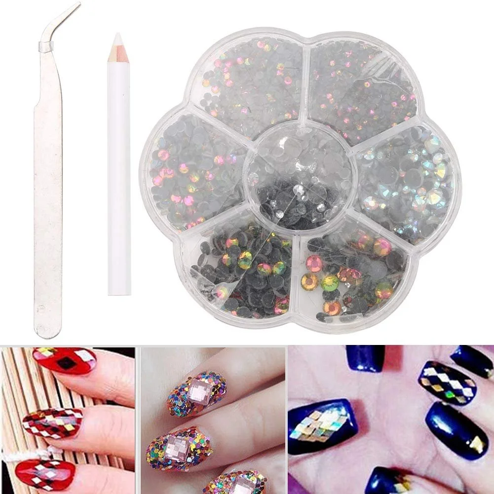 Скляні стрази 2-6 мм для виготовлення ювелірних виробів своїми руками, різні кольори, спеціальний скляний матеріал для одягу та взуття (1), фото №2