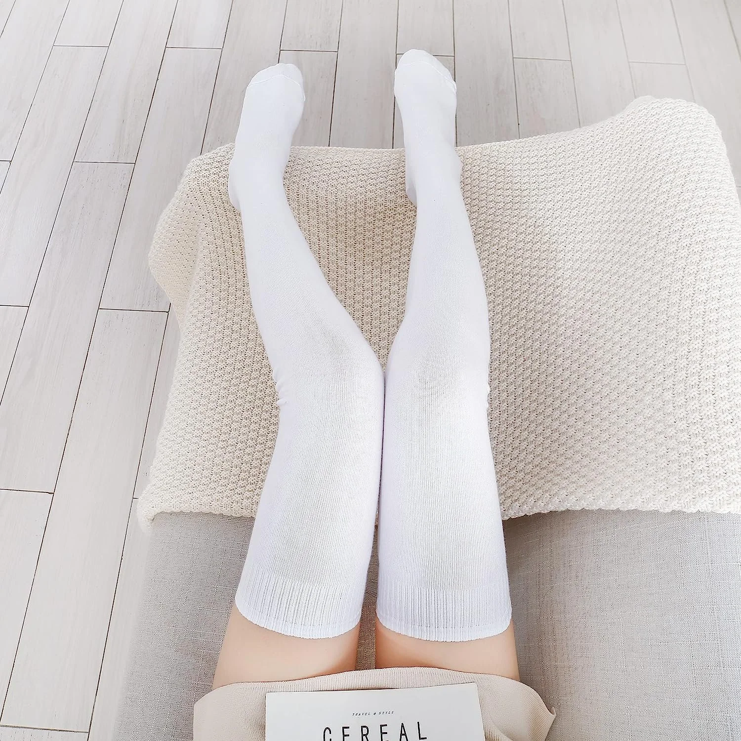 Шкарпетки DRESHOW Високі вище коліна, смугасті, фото №7