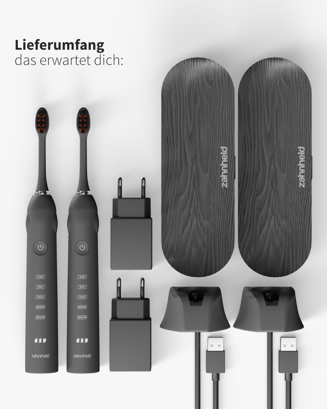 Електричні звукові зубні щітки ZAHNHELD Gero, фото №7