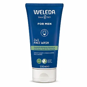 Гель для вмивання WELEDA Bio FOR MEN 2-в-1 з екстрактом кори верби та кореня солодки 100 мл - Фото 1