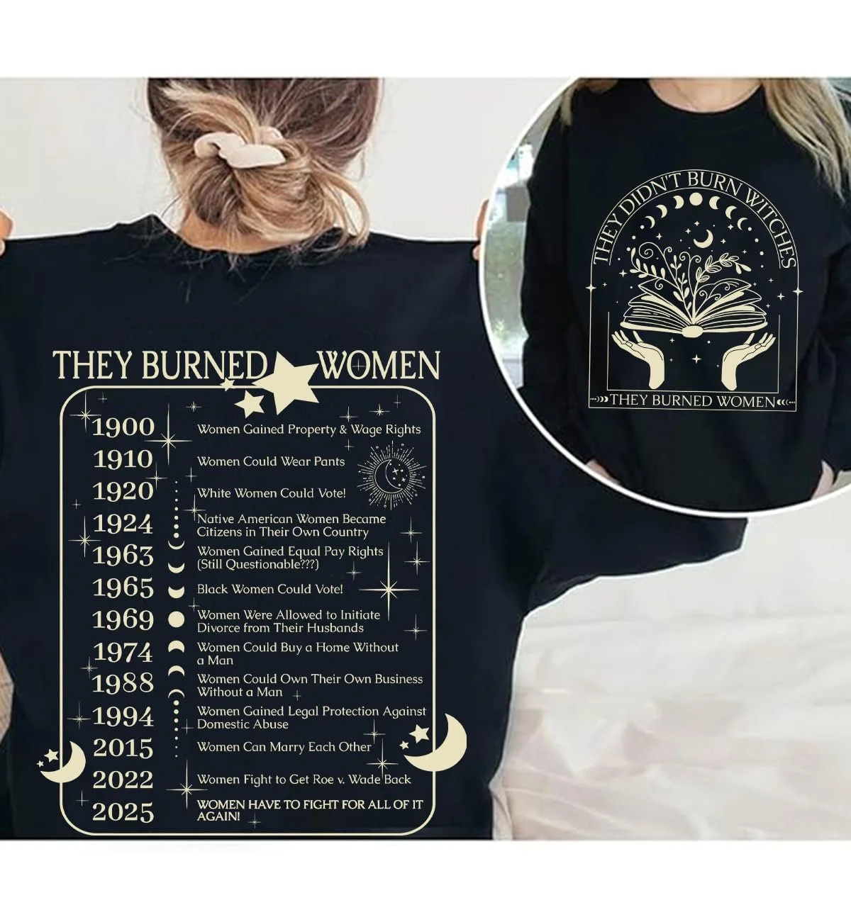 Футболка They Didn't Burn Witches They Burned Feminist Witches для женщин, фото №2