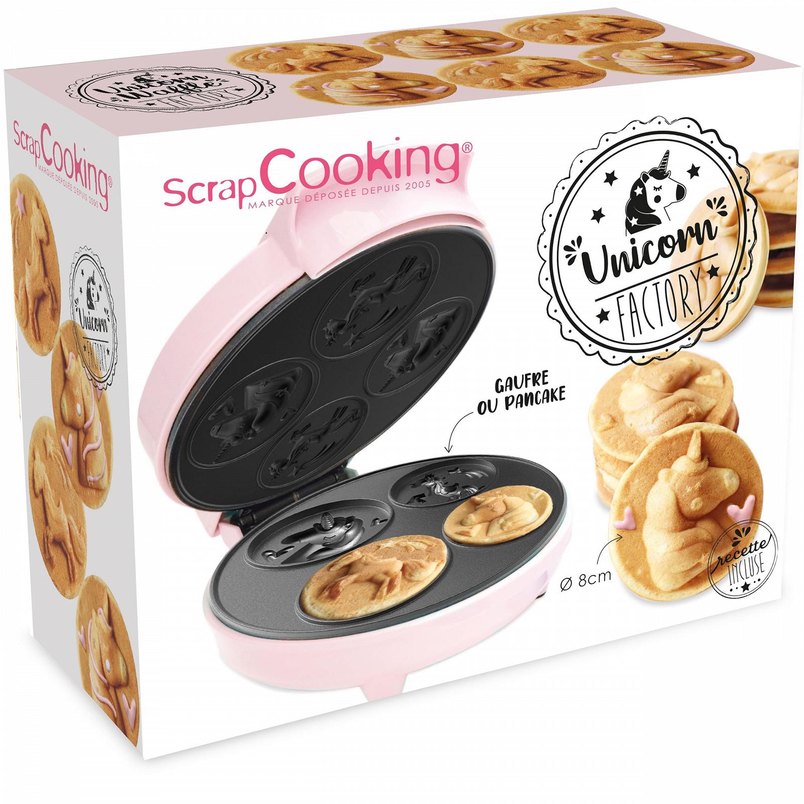 Вафельница ScrapCooking Unicorn Factory 3886 для вафель и блинов Unicorn Factory Характеристики Антипригарное покрытие Розовый, фото №1