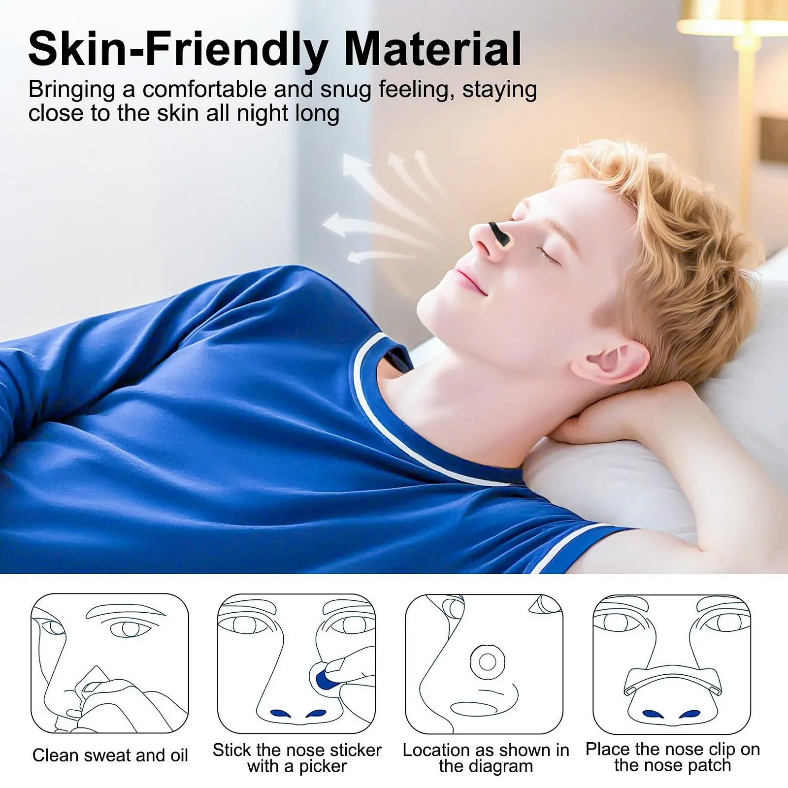 Пластирі на ніс Магнітні від хропіння 60 шт, фото №4