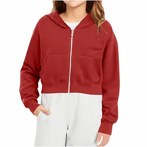 Джемпер Generisch Рождественский детский для девочек, повседневный, модный, с длинными рукавами и молнией, со шнурком для активного отдыха synthetic.ua - Фото 1