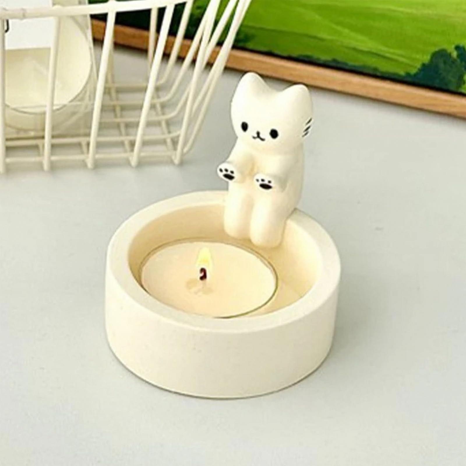 Тримач для свічок Cute Cat Candle Holder з лапами, що гріють, для любителів котів, фото №2