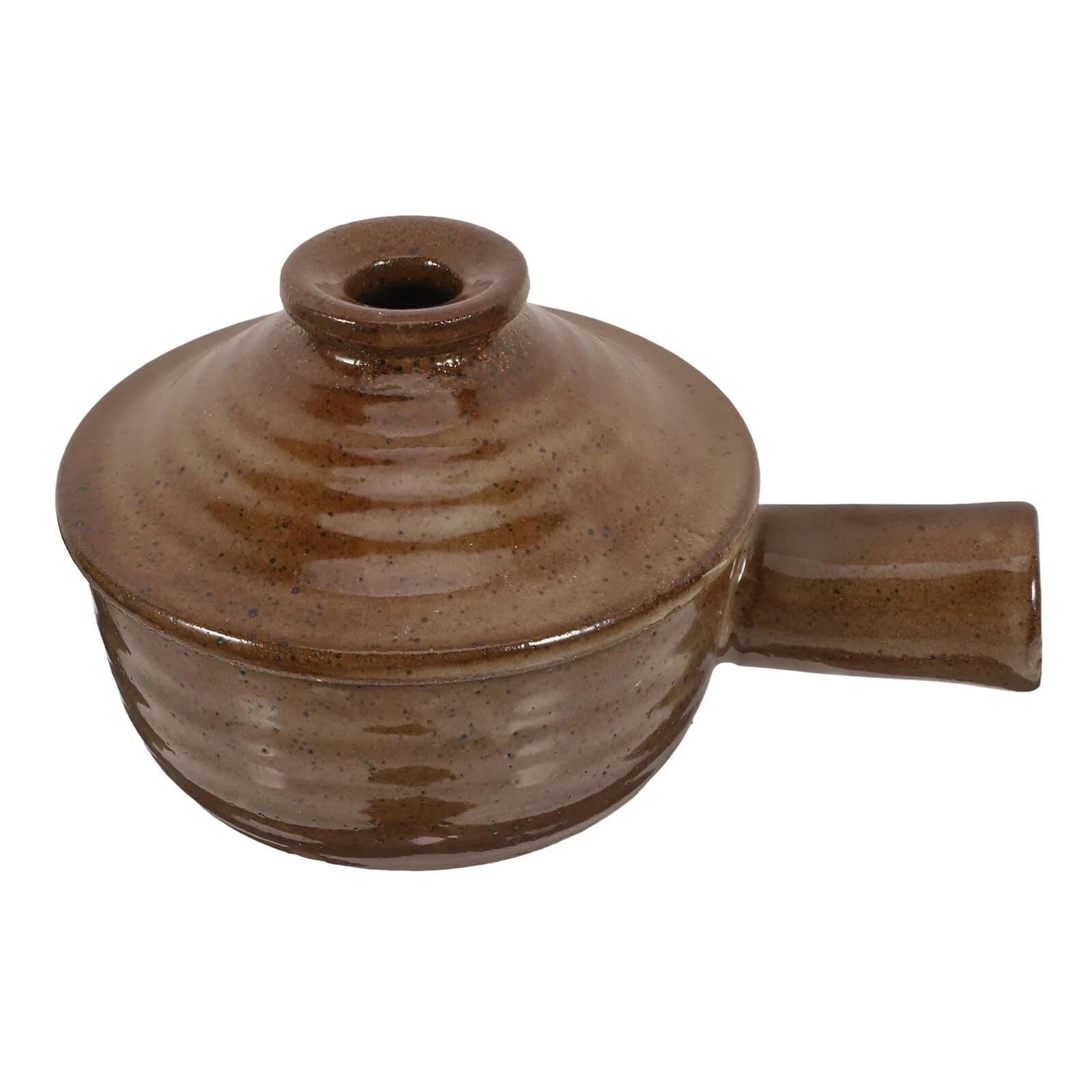 Горщик Homoyoyo з кришкою та однією ручкою керамічний антипригарний чорний, фото №1