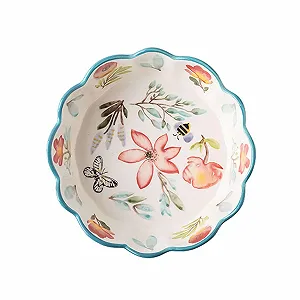 Форма для выпечки круглая Керамическая 700 мл Голубая - Фото 1