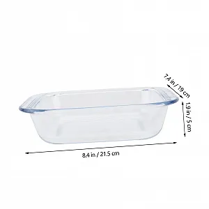 Форма для запекания квадратная термостойкая стеклянная микроволновая безопасная synthetic.ua - Фото 1