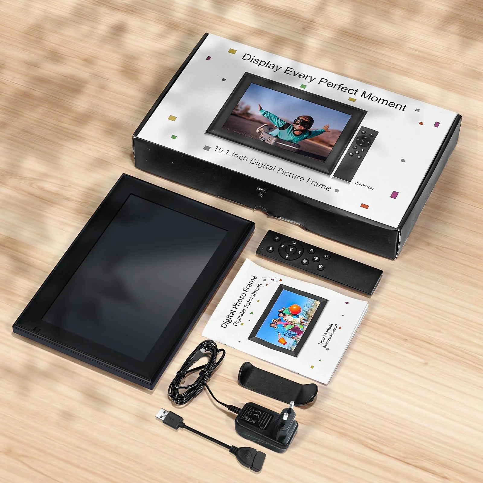Цифровая фоторамка OBVHNUA 10.1 дюйма 128 GB 1280 x 800 IPS Screen Remote Control USB SD Wall Mountable, фото №9 Цифровая фоторамка OBVHNUA 10.1 дюйма 128 GB 1280 x 800 IPS Screen Remote Control USB SD Wall Mountable, фото №9