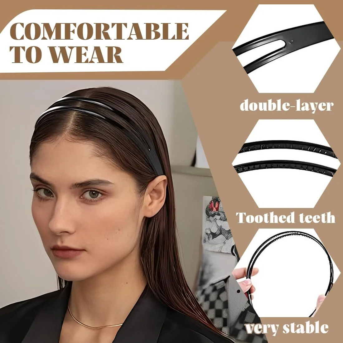 Женский обруч Пластиковый из зубца, фото №3