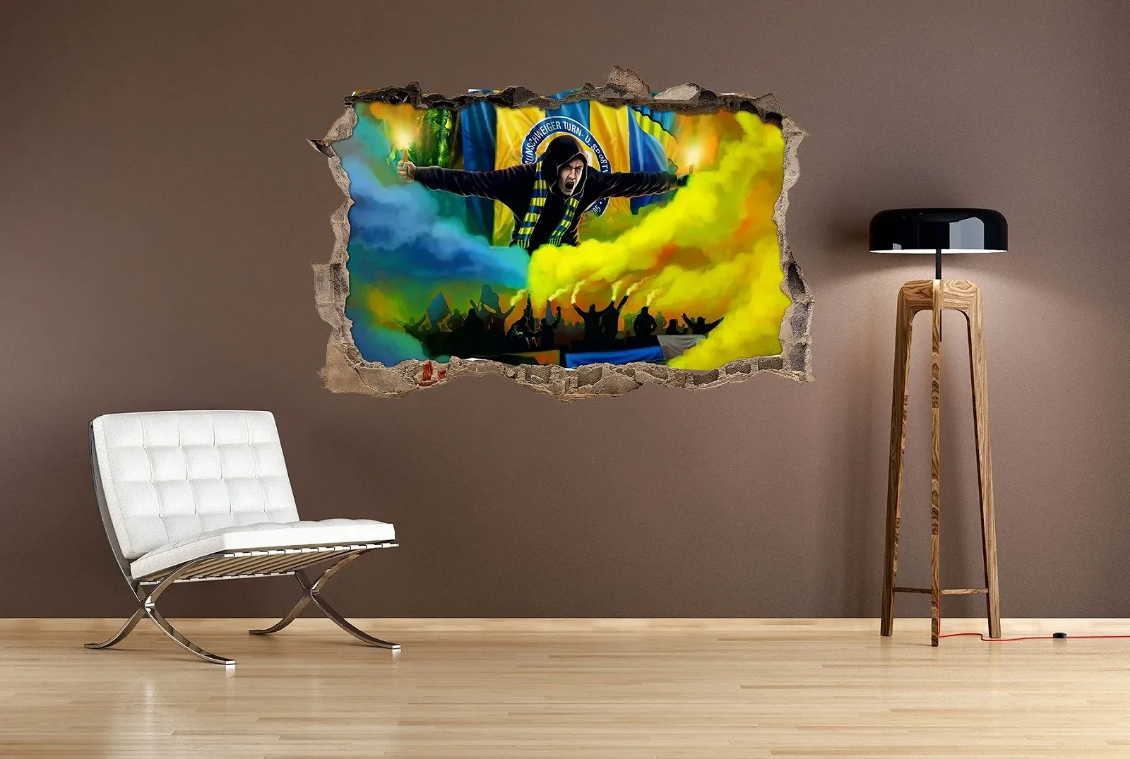 3D Наклейки на стену Ultras Braunschweig Art, фото №2 3D Наклейки на стену Ultras Braunschweig Art, фото №2