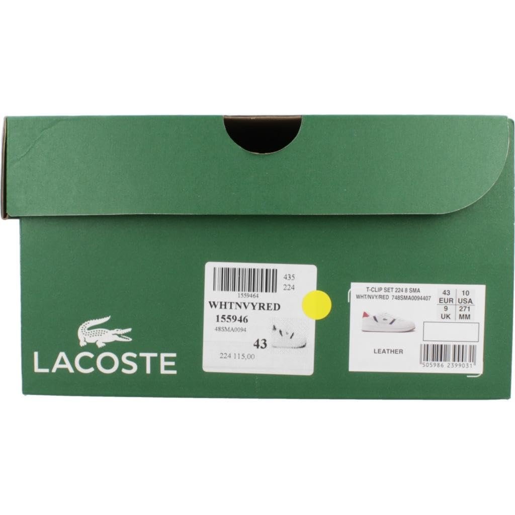 Кроссовки Lacoste T-Clip Set Low Белый Кожа Текстиль, фото №8