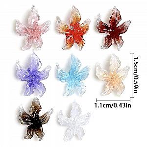 Цветок Лилия Набор украшений для ногтей 3D Ледяные Цветы Лилии Аксессуары для ногтей Летний Цветок для дизайна ногтей Женские украшения для ногтей Набор украшений для ногтей с цветами synthetic.ua - Фото 1