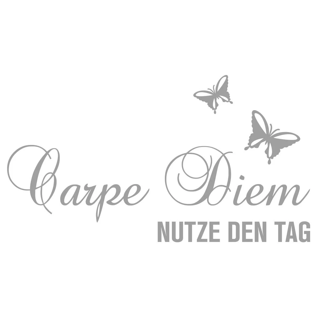 Наклейка на стену Wandkings 'Carpe Diem – Nutze den Tag' (два бабочки) Серый, фото №3 Наклейка на стену Wandkings 'Carpe Diem – Nutze den Tag' (два бабочки) Серый, фото №3