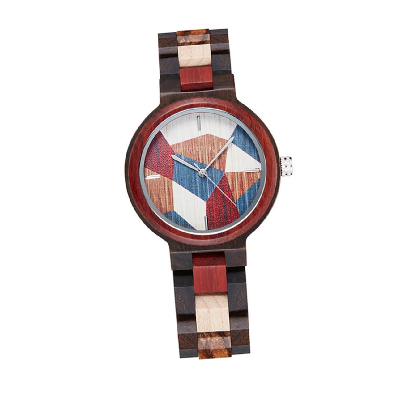 Деревянные часы Healvian Кварцевые Уникальный дизайн Деревянный ремешок, фото №1