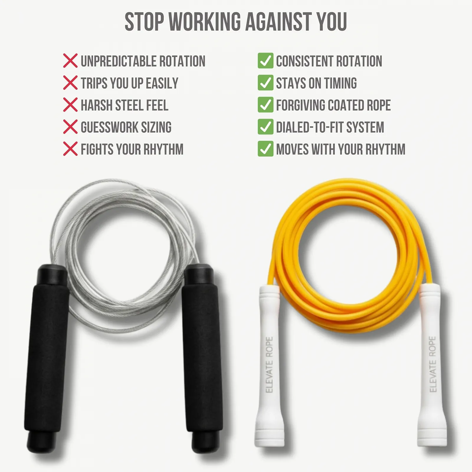 Скакалка Elevate Speed Rope MAX з PVC та нейлоновим сердечником 5 мм 3 м, фото №7 Скакалка Elevate Speed Rope MAX з PVC та нейлоновим сердечником 5 мм 3 м, фото №7