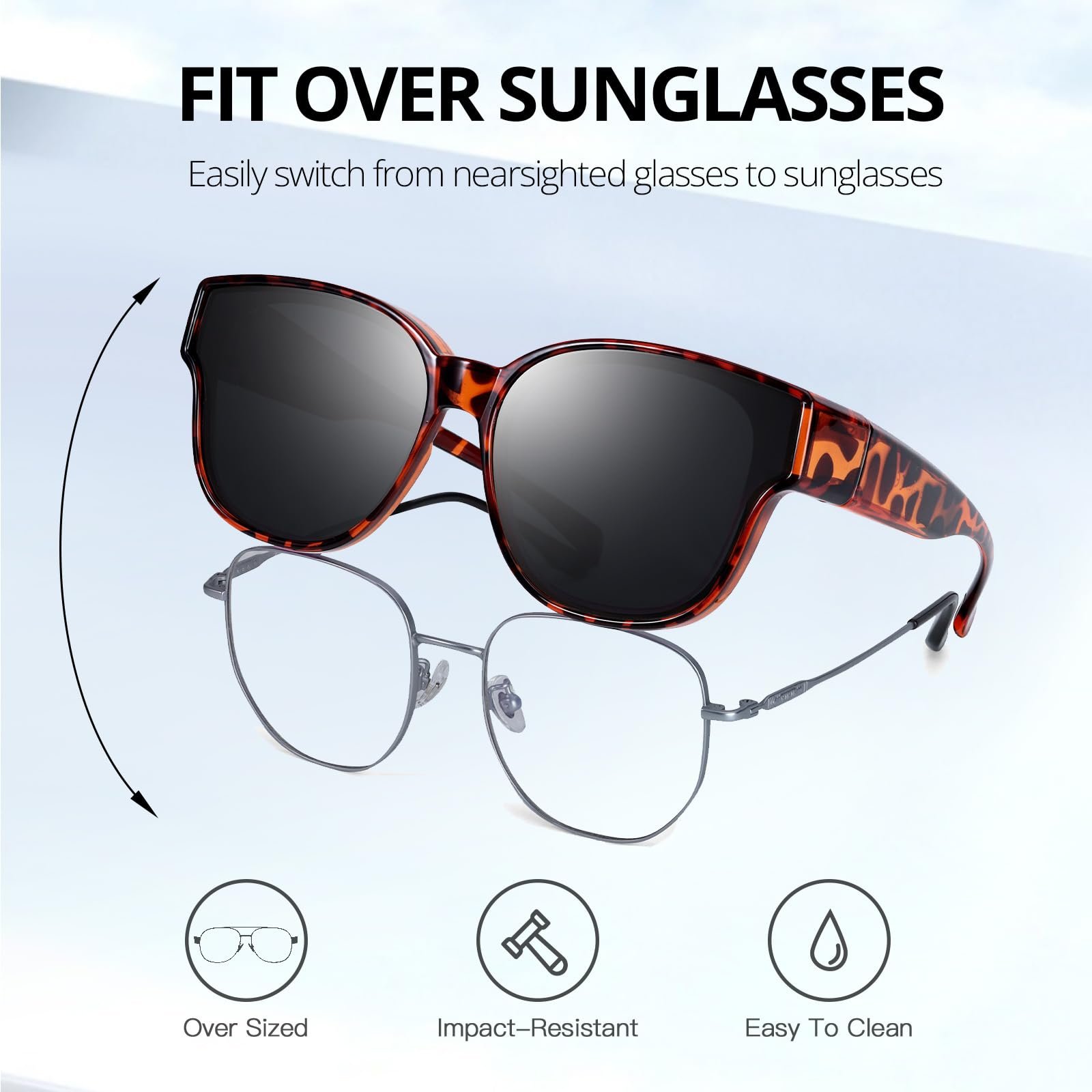 Сонцезахисні окуляри Поляризовані Myiaur, 2 шт, UV400 захист, фото №7 Сонцезахисні окуляри Поляризовані Myiaur, 2 шт, UV400 захист, фото №7