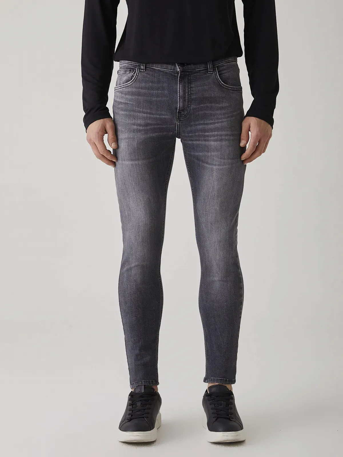 Джинси LTB Jeans Smarty чоловічі, завужені, з бавовняної суміші, денім, сірі, фото №3