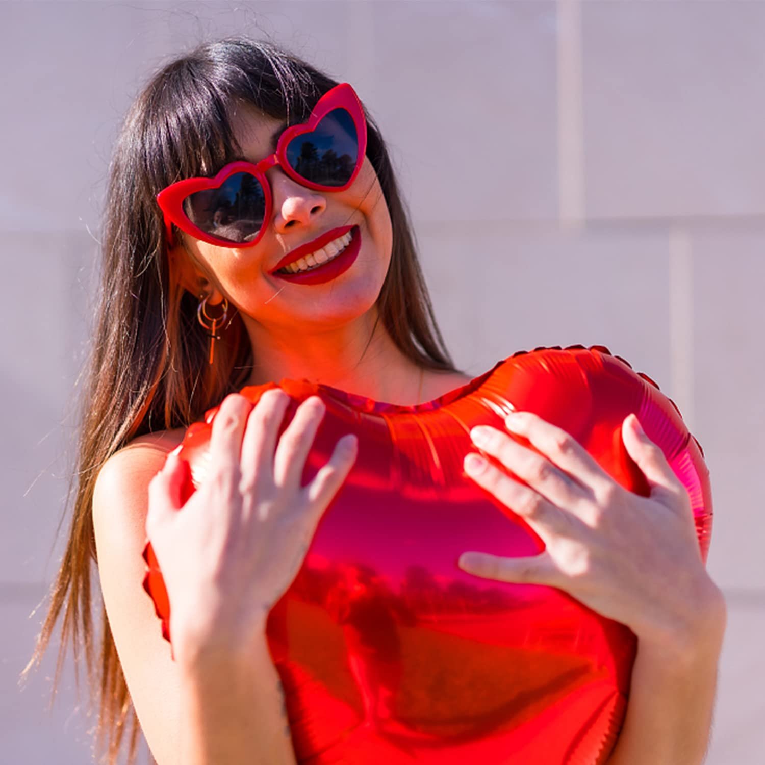 Сонцезахисні окуляри Серце Круглі Вечірні Yomaido (6/10 шт.), фото №4