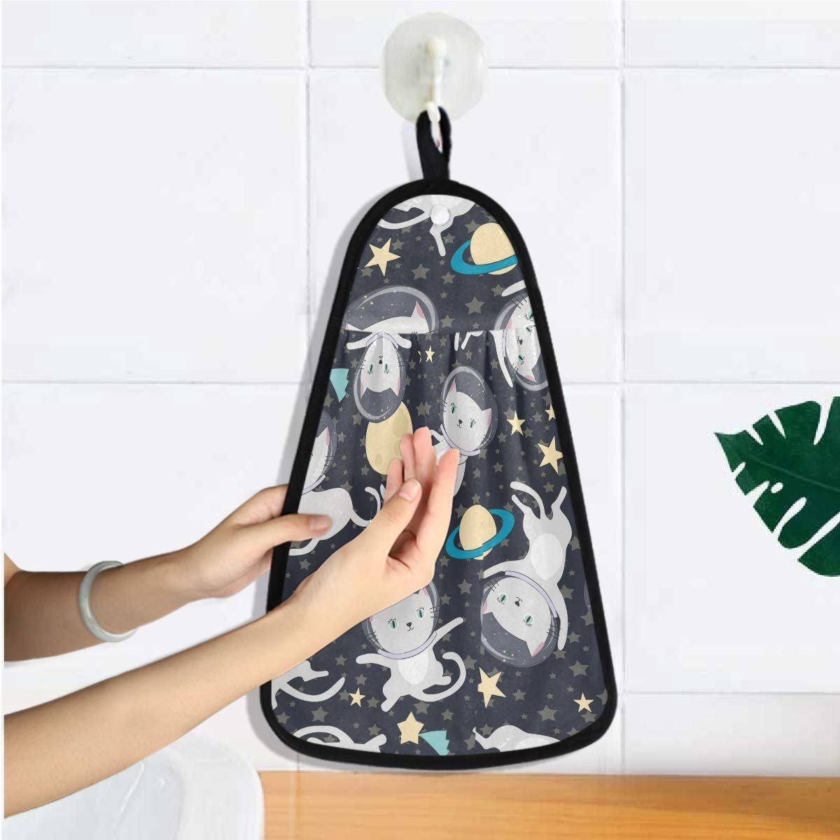 Рушник Stars Astronaut Cute Cat 42 x 31 см, фото №5