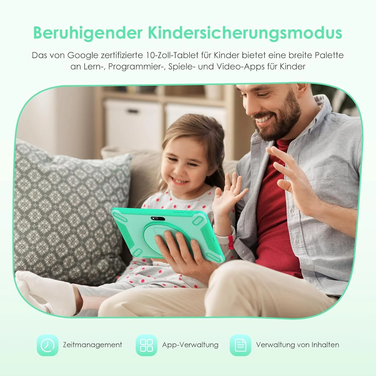 Планшет 10.1" FASTWD L211 12+24/128Gb 8 ядер Android 14 8000 mAh Зелений, фото №7