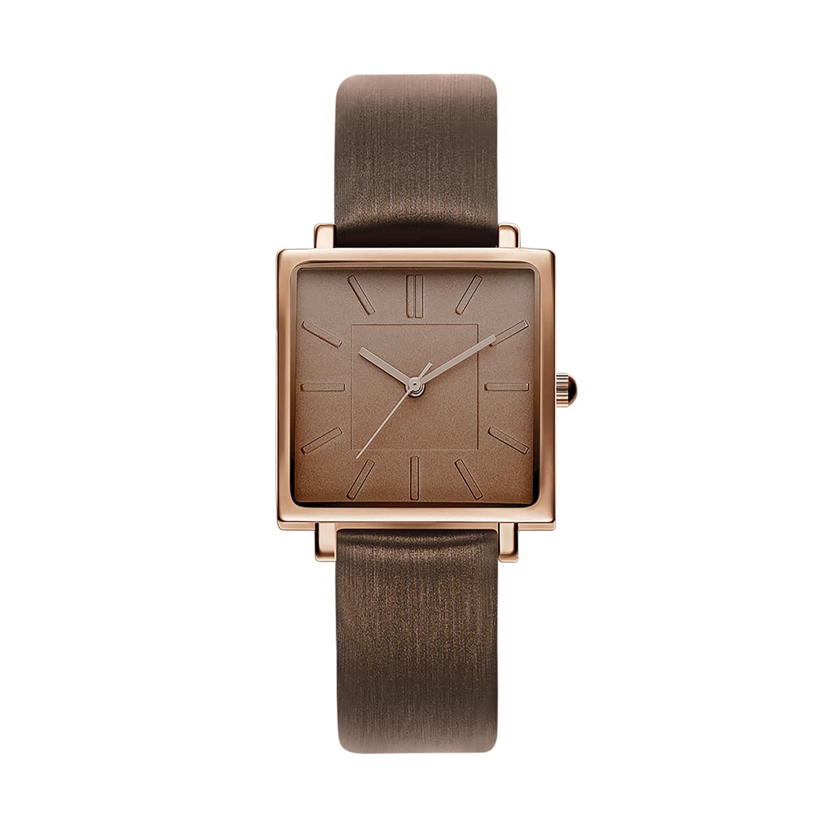 Годинник жіночий SURVAN WatchDesigner Кварцовий Круглий/Квадратний циферблат Сталь Шкіряний ремінець Водонепроникний, фото №2