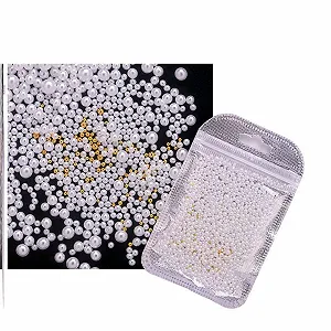 Жемчуг для дизайна ногтей Блестящие маленькие жемчужины для ногтей, украшение для ногтей, жемчуг - Фото 1