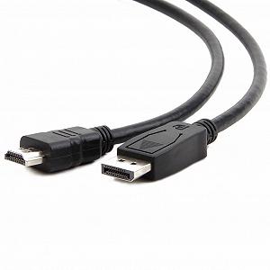 Кабели мультимедийные Cablexpert DisplayPort to HDMI 5.0m CC-DP-HDMI-5M synthetic.ua - Фото 1