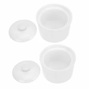 Набор мисок для запекания керамические с крышкой - Фото 1