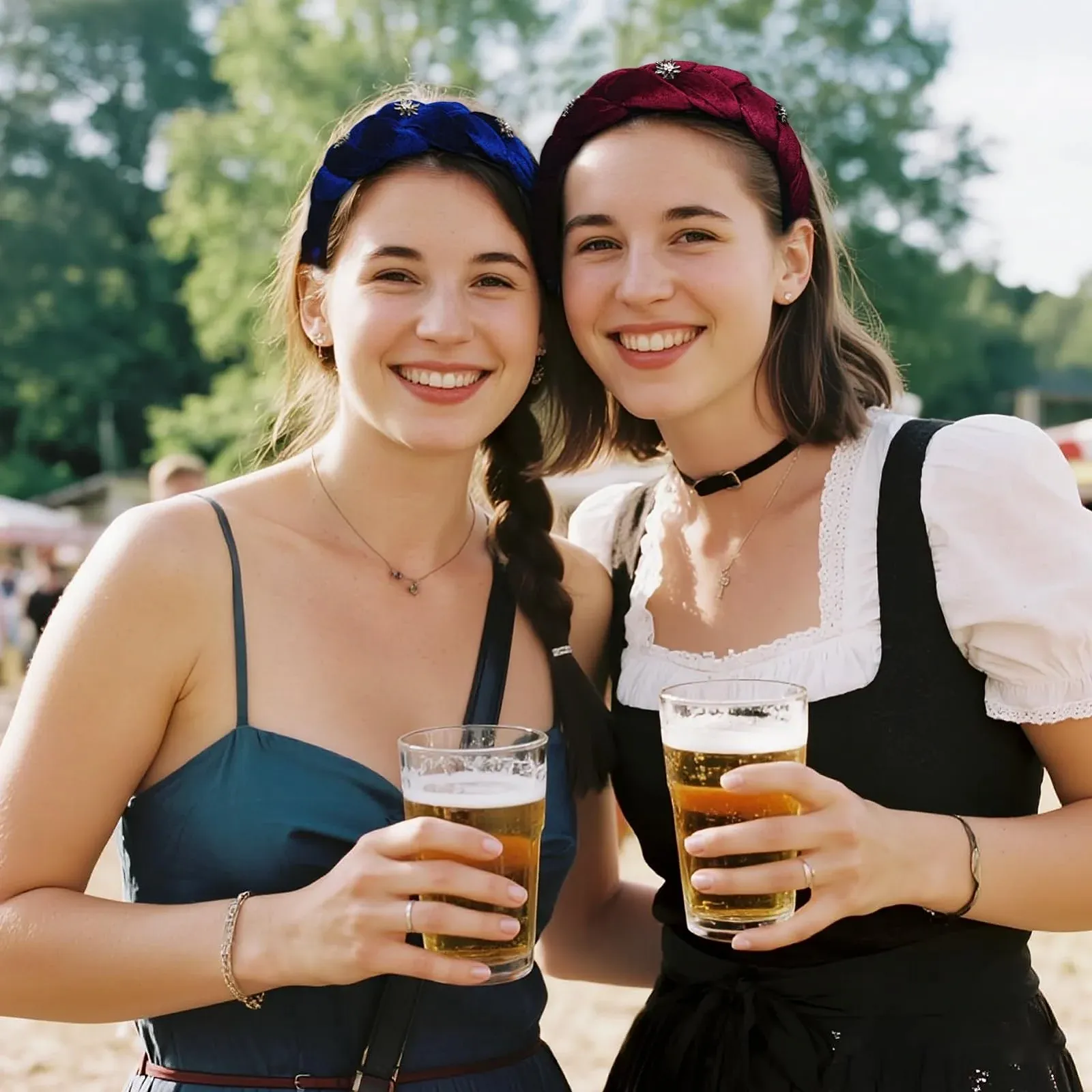 Обруч для волосся плетений Dirndl Оксамитовий, фото №6