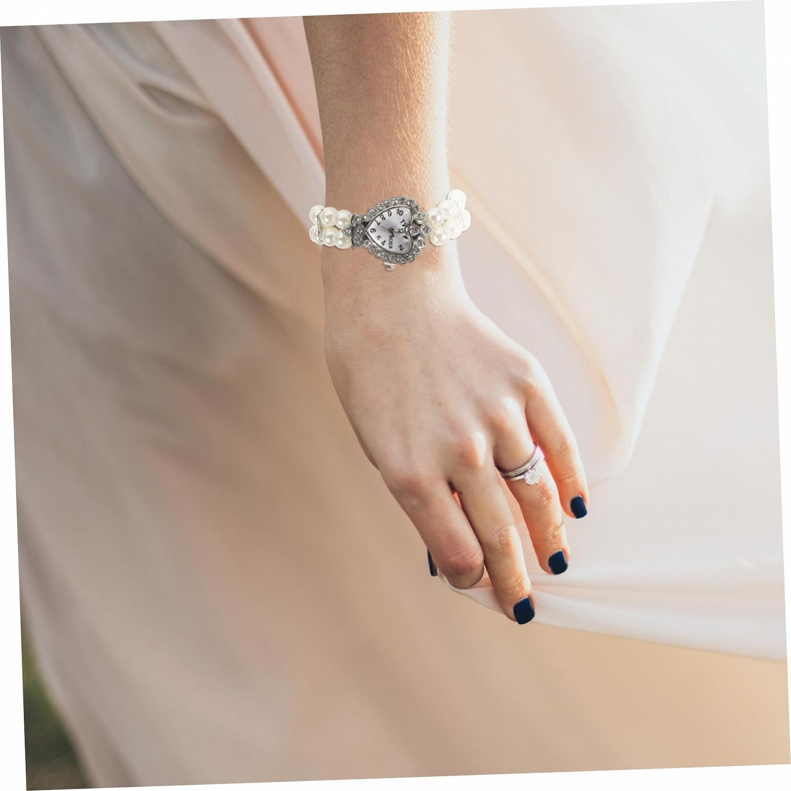 Браслет Жіночий Годинник Faux Pearl Кварц Перламутровий Білий, фото №9 Браслет Жіночий Годинник Faux Pearl Кварц Перламутровий Білий, фото №9