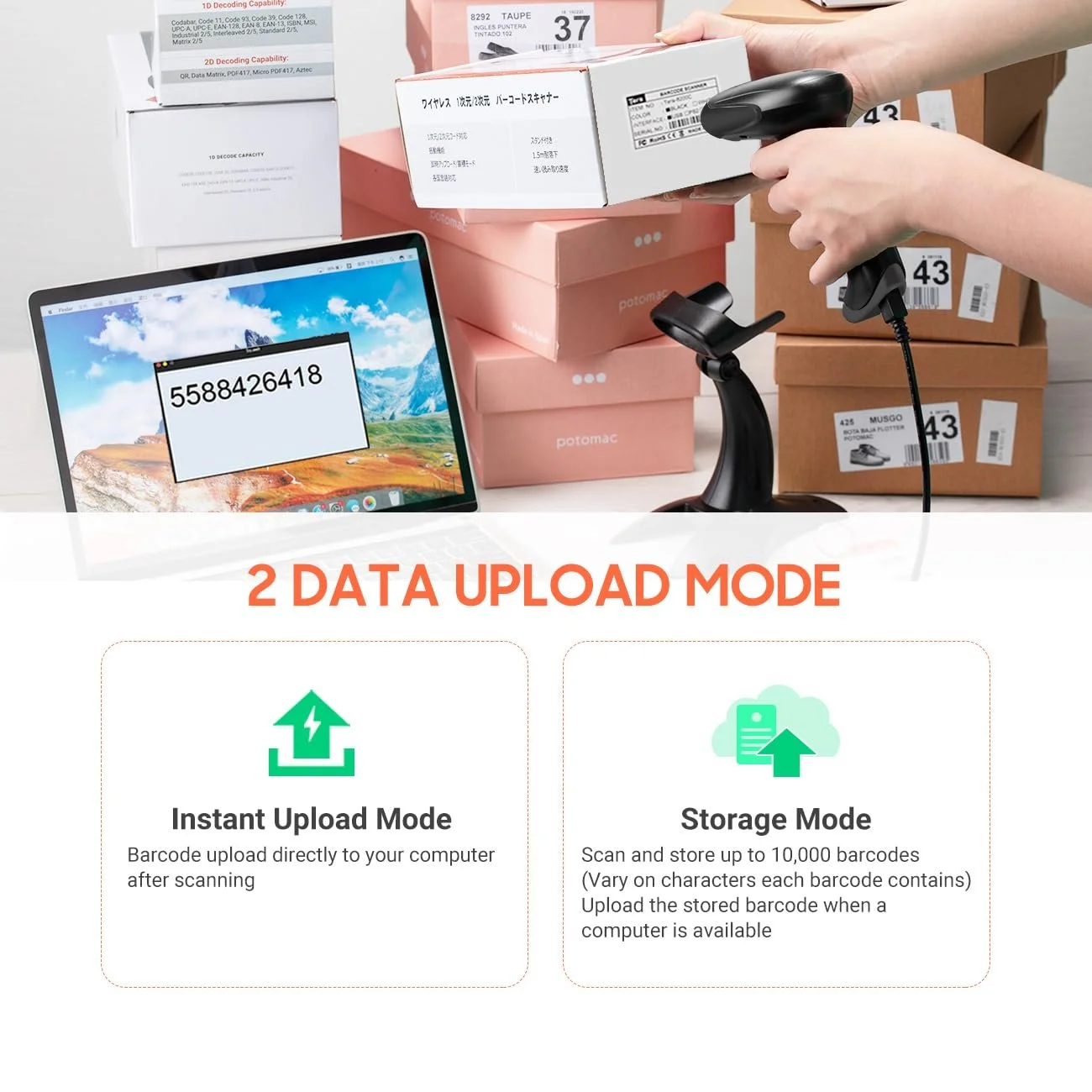 Сканер Tera HW0002 Чорний-помаранчевий, фото №8 Сканер Tera HW0002 Чорний-помаранчевий, фото №8