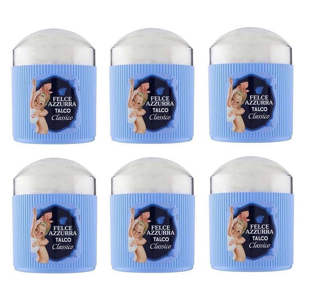 Пудра для тела Paglieri Felce Azzurra Talco Classico со спонжем 250 г 6 шт., фото №1