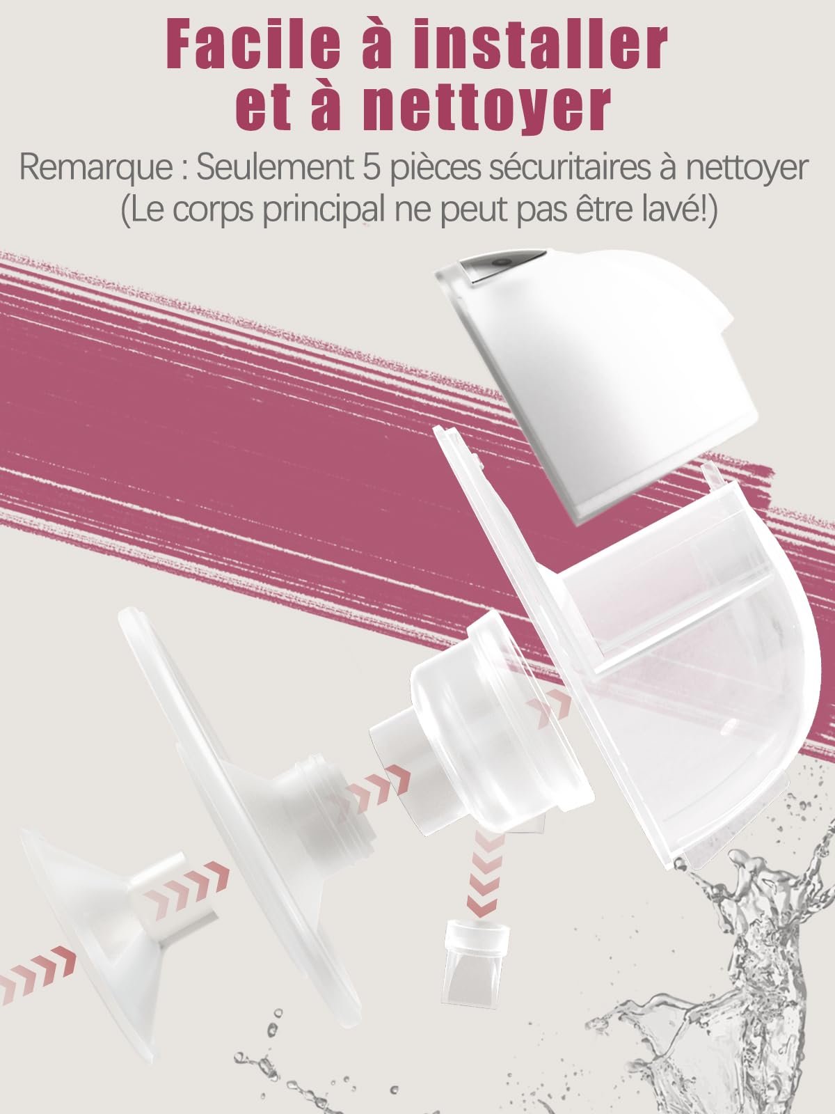 Молокоотсос электрический Lulia LU05, 4 режима и 9 уровней, портативный, сильное всасывание, без BPA, двойной молокоотсос с 17/19/21/24 мм комфортным фланцем (2 шт.), фото №6 Молокоотсос электрический Lulia LU05, 4 режима и 9 уровней, портативный, сильное всасывание, без BPA, двойной молокоотсос с 17/19/21/24 мм комфортным фланцем (2 шт.), фото №6