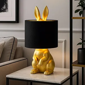 Настольная лампа GLOBO LIGHTING Rabbit Design 1x E27 18 x 41 см Золотой synthetic.ua - Фото 1
