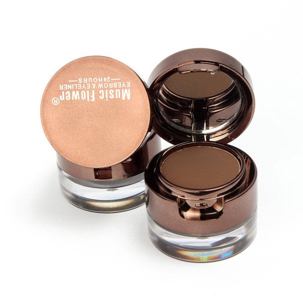 Крем-помада для брів 2 в 1 Eye liner Augenbrauenpuder Eyebrow Powder Black Brown One Size, фото №5