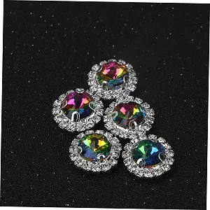 Стрази Плоскі STOBOK 20 штук Штучний діамант synthetic.ua - Фото 1