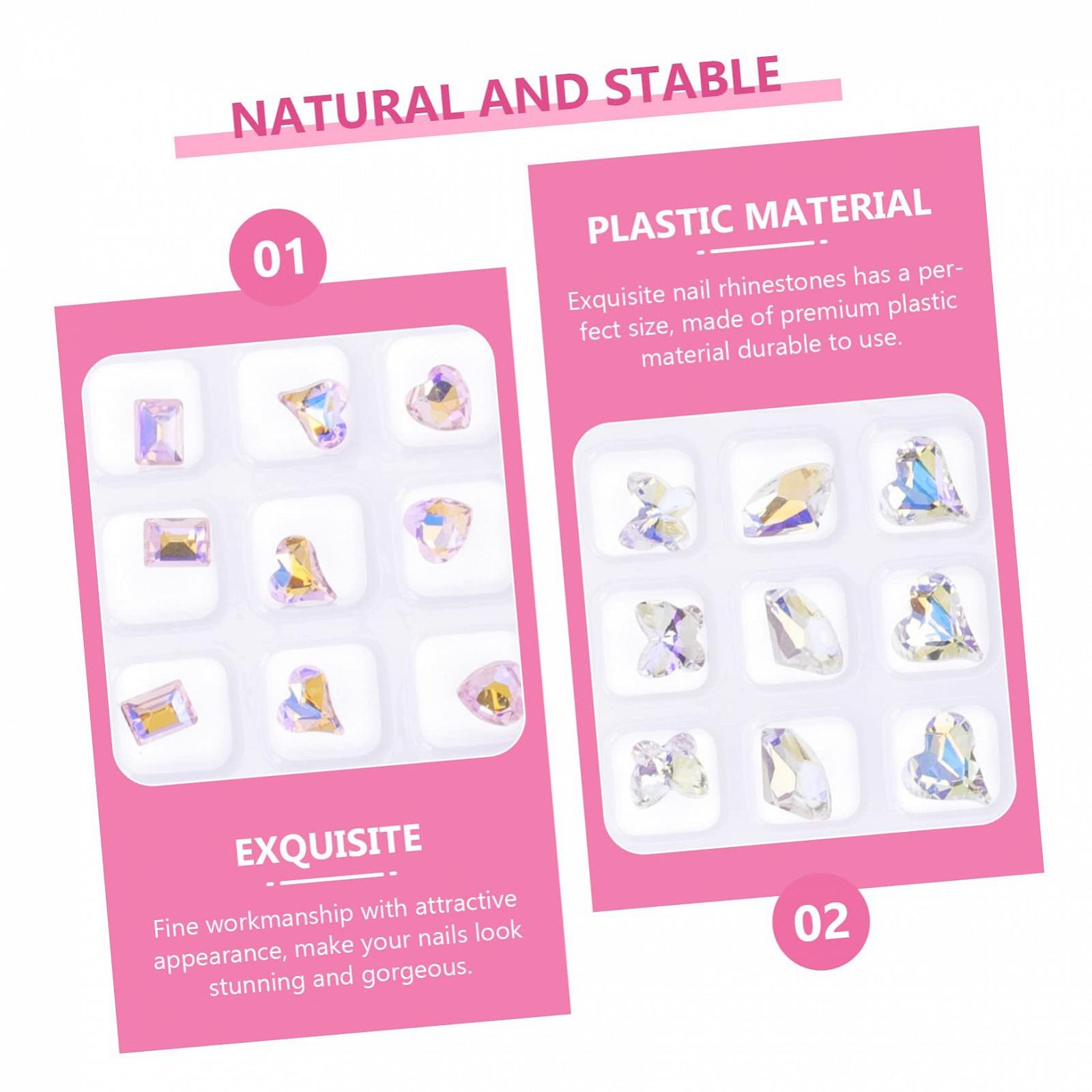 Украшения для ногтей Стразы FRCOLOR 80 шт для творческого дизайна ногтей для маникюрного салона и личных проектов, фото №4