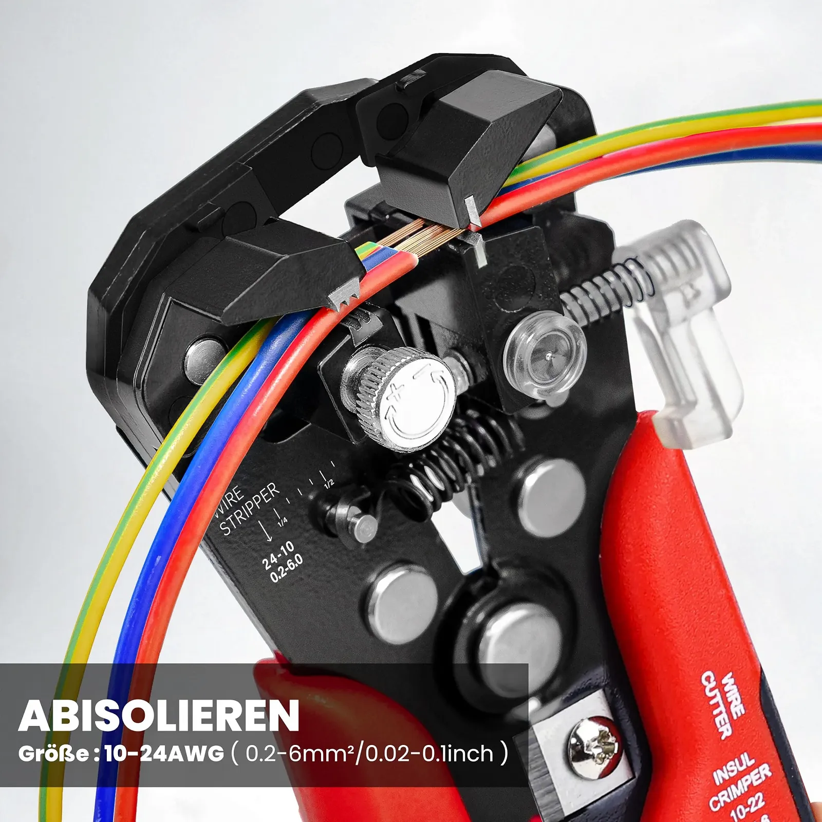 Стриппер KAIWEETS 3-в-1 автоматический AWG 10-22 для изолированных и неизолированных соединений, фото №4