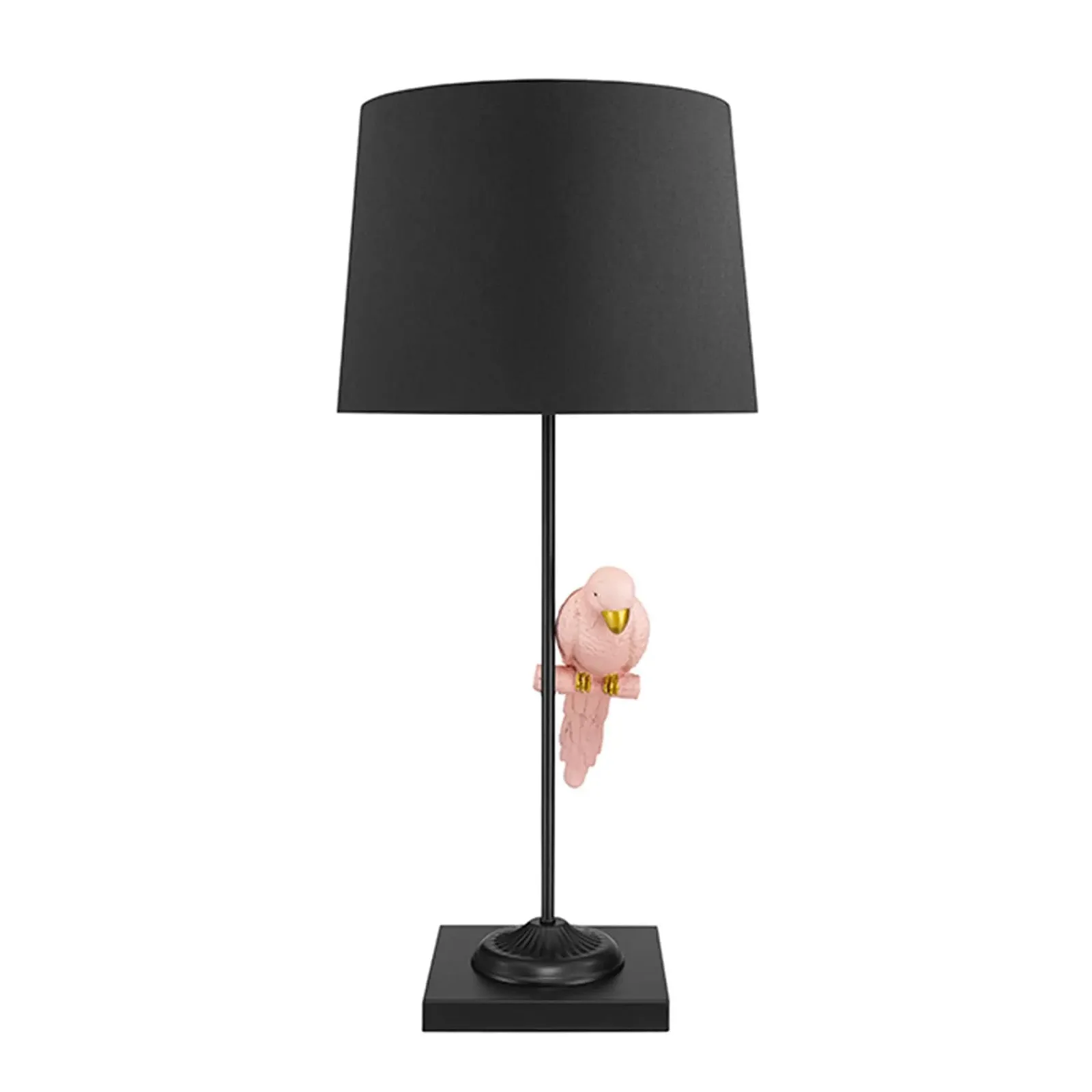 Настольная лампа Riess Ambiente Wildlife Design 75 см Круглая Скульптура попугая Черный Терракотовый, фото №1