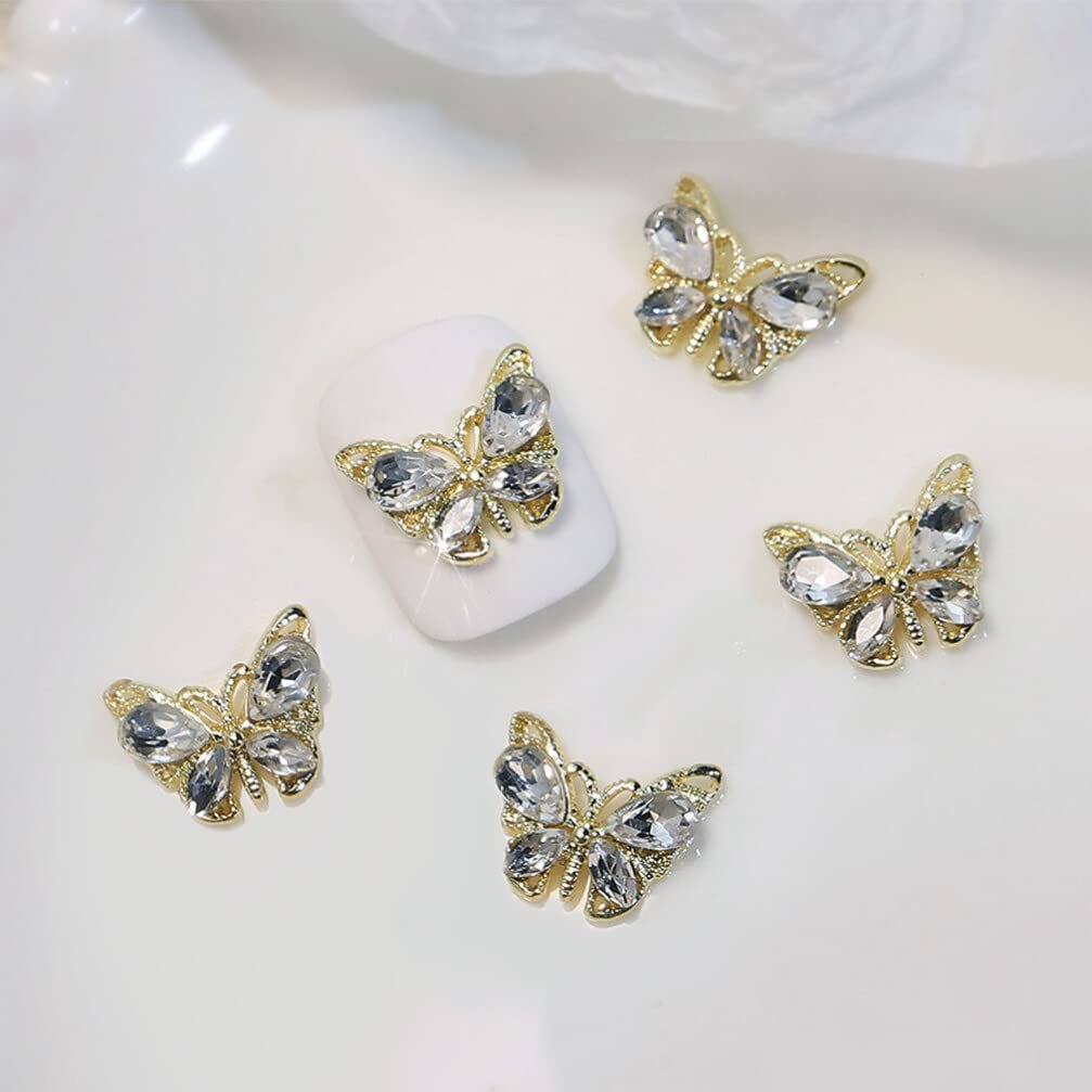 Аксессуары для дизайна ногтей Стразы Подвески Блестящие Подвески-бабочки для ногтей Стразы для украшения ногтей Маникюрные ювелирные подарки Набор для дизайна ногтей Набор смолы 3D 10 шт, фото №8