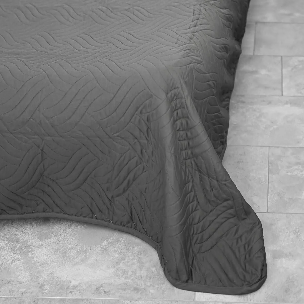 Покривало COFI 1453 Однотонне Елегантне 240 x 220 см, 100% Поліестер, Антрацит, фото №3