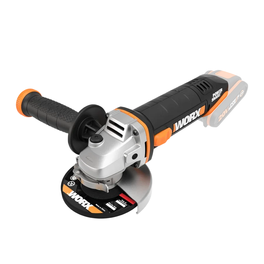 Акумуляторна кутова шліфувальна машина WORX WX800.9 / 20 В / 115 мм диск / Чорний-Помаранчевий, фото №1 Акумуляторна кутова шліфувальна машина WORX WX800.9 / 20 В / 115 мм диск / Чорний-Помаранчевий, фото №1