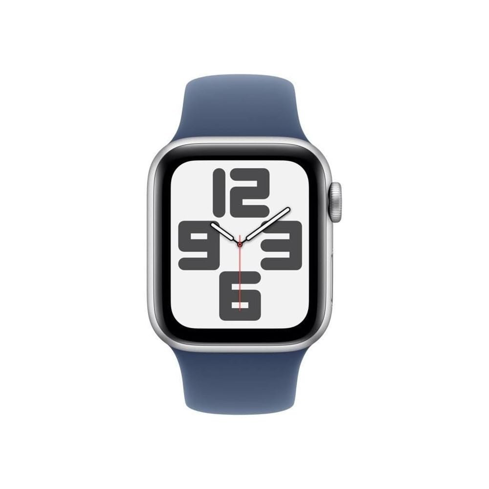 Смарт-годинник Apple Watch SE (2nd Generation) GPS 40 мм, алюмінієвий корпус сріблястого кольору, спортивний ремінець з деніму (S/M), фото №2