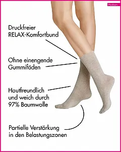 Жіночі шкарпетки Hudson Relax Cotton Безшовні synthetic.ua - Фото 1