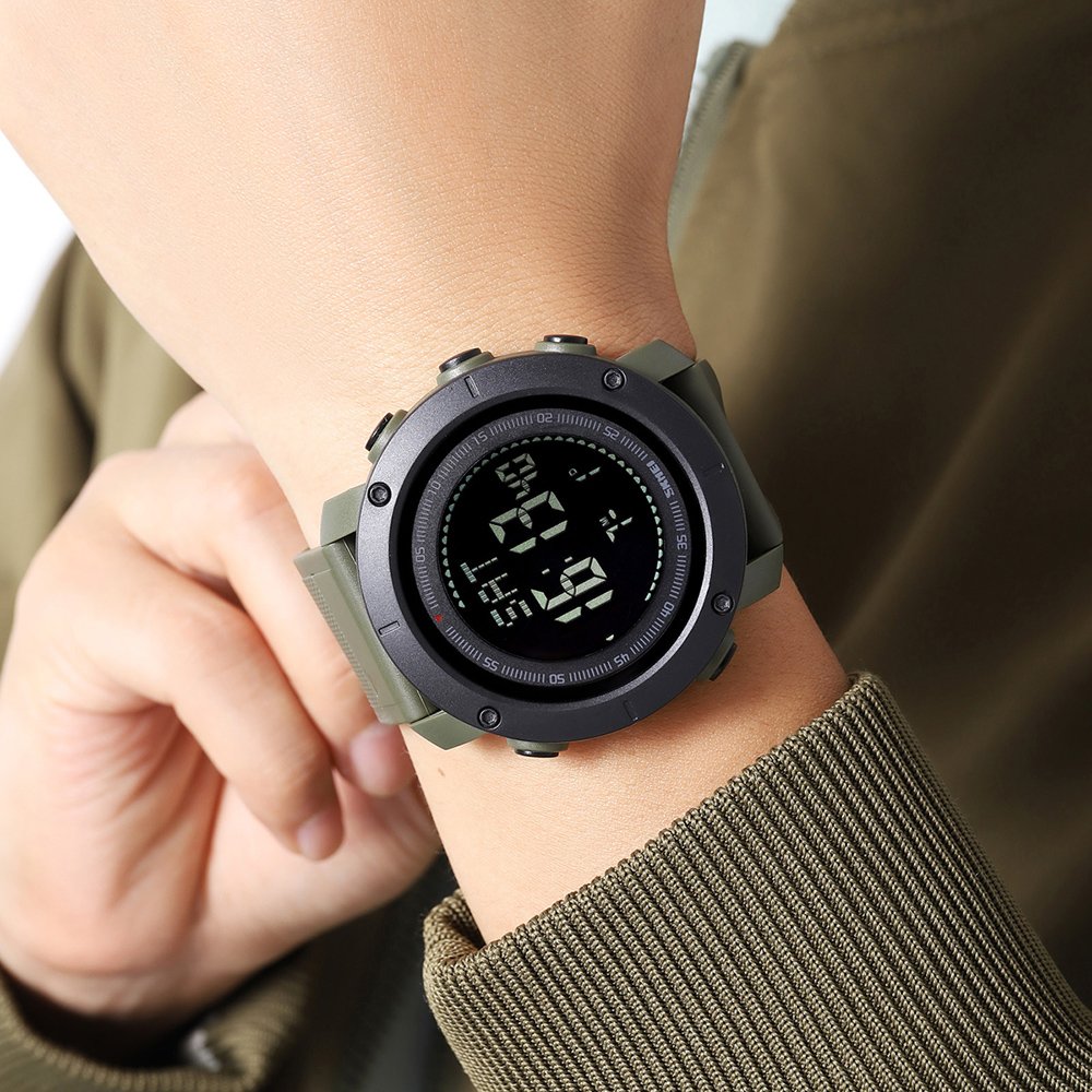 Годинник Skmei 2095AG Army Green Compass, фото №5
